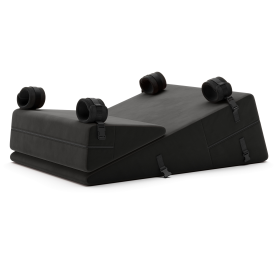 Bondage Wedge Ramp Combo 24 w/Cuffs - DÃ©cor Velvet, Black