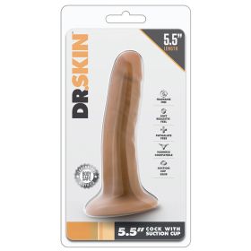Dr. Skin Cock With Suction Cup (Color: Mocha)