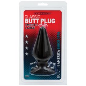 Classic Butt Plug Large (Color: Black)