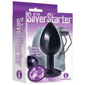 The 9's The Silver Starter Bejeweled Anodized Plug (Color: Violet)