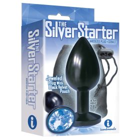 The 9's The Silver Starter Bejeweled Anodized Plug (Color: Cobalt)