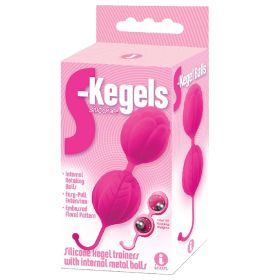 The 9's S Kegels Silicone Kegel Balls (Color: Pink)