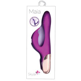 Maia Skyler Rechargeable Bendable Rabbit (Color: Purple)