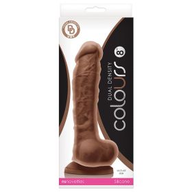 Colours Dual Density Dildo (Color: Brown)