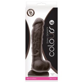 Colours Dual Density Dildo (Color: Dark Brown)