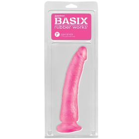 Basix Rubber Works Slim Dong with Suction Cup (Color: Pink)