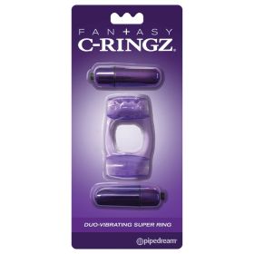 Fantasy C Ringz Duo Vibrating Super Ring (Color: Purple)