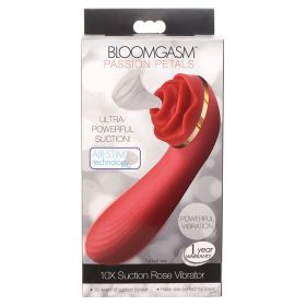 Bloomgasm Passion Petals 10X Silicone Suction Rose Vibrator (Color: Red)