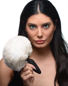 Large Anal Plug with Interchangeable Bunny Tail (Color: White)